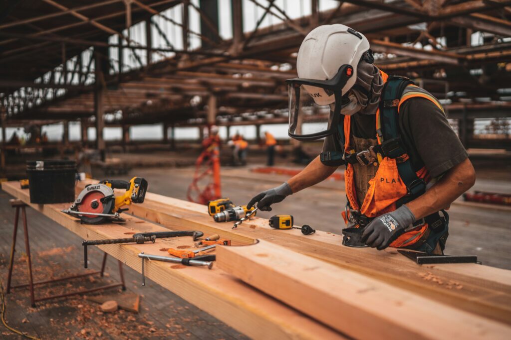 a man in constructioin gear working